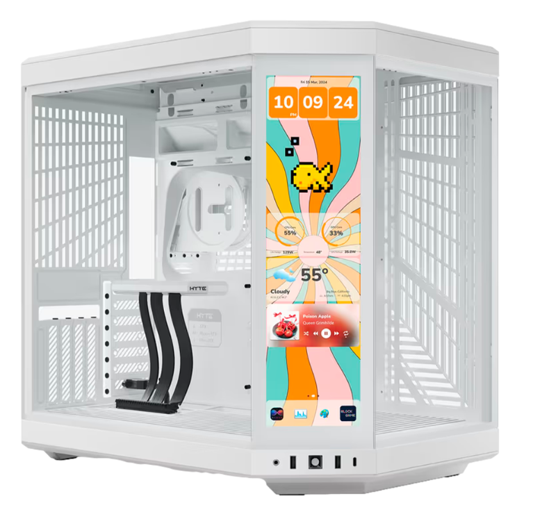 GABINETE HYTE Y70 TOUCH INFINITE EATX S/FUENTE CRISTAL BLANCO CS-HYTE-Y70TI-WW 11M DE GARANTIA