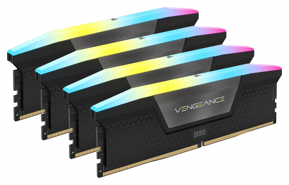 RAM CORSAIR DDR5 VENGEANCE 4X24 96GB 6000 NEGRO RGB CMH96GX5M4B6000C30 11M DE GARANTIA