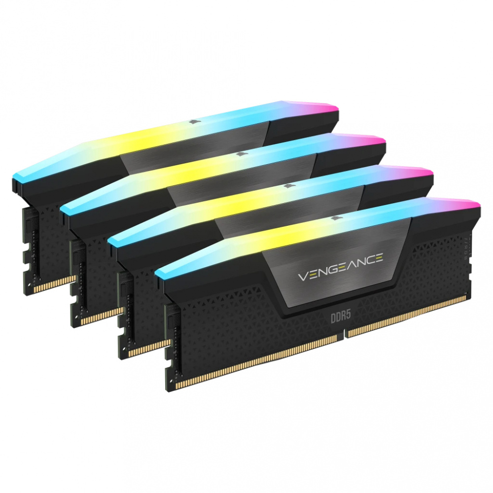 RAM CORSAIR DDR5 VENGEANCE 4X24 96GB 6400 NEGRO RGB CMH96GX5M4B6400C32 11M DE GARANTIA