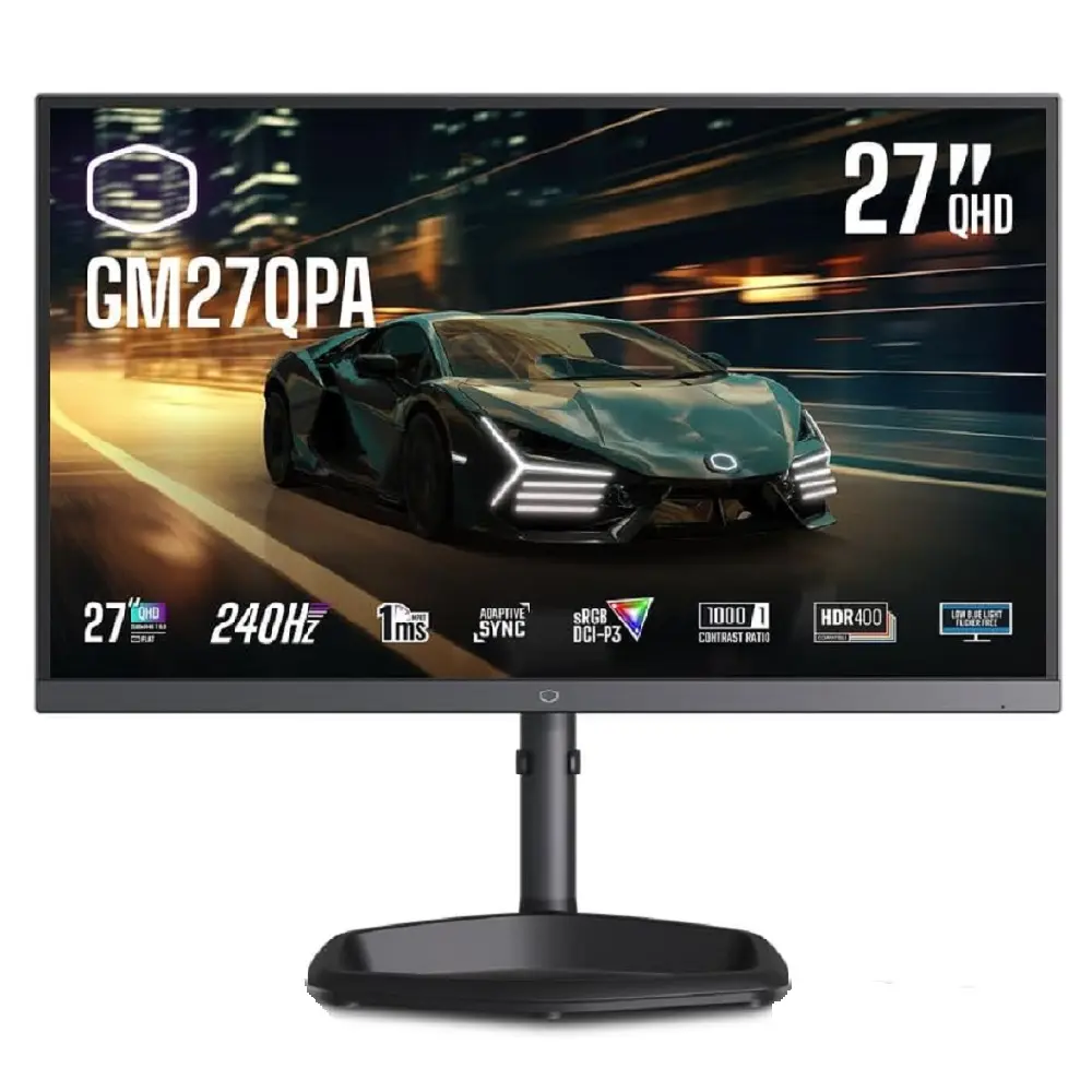 MONITOR 27 COOLER MASTER GM27QPA 1MS 240HZ QHD GAMER IPS ADAPTIVE SYNC CMI-GM27QPA-US 12M DE GARANTIA