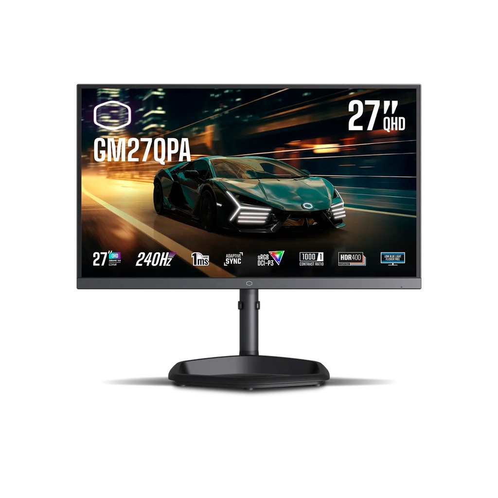 MONITOR 27 COOLER MASTER GM27QPA 1MS 240HZ QHD GAMER IPS ADAPTIVE SYNC CMI-GM27QPA-US 12M DE GARANTIA