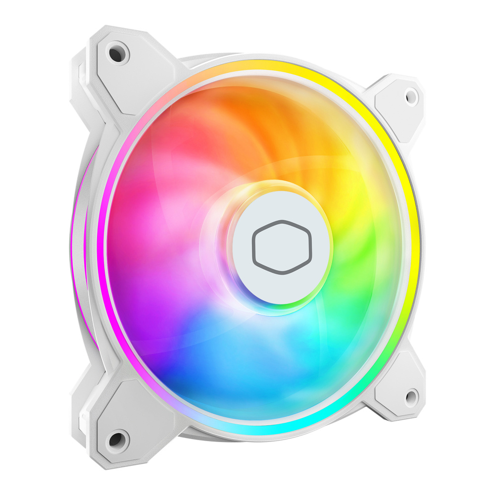 VENTILADOR COOLER MASTER MASTERFAN MF120 HALO BLANCO 120MM 2050RPM ARGB MFL-B2DW-21NP2-R2 3M DE GARANTIA