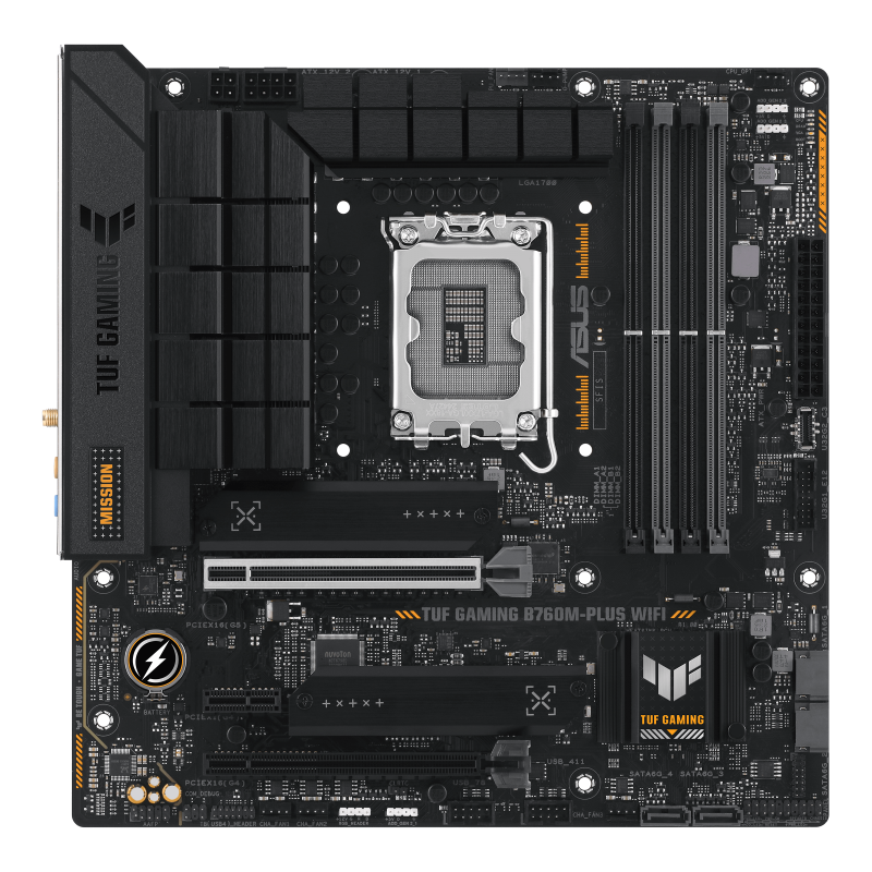 MOTHER INTEL B760M-PLUS ASUS TUF GAMING LGA1700 4xDDR5 192GB M-ATX 90MB1HE0-M0EAY0 12M DE GARANTIA
