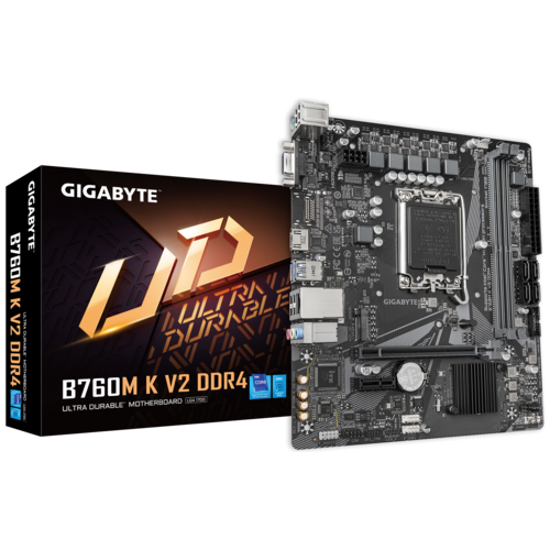 MB GIGABYTE B760M K V2 DDR4 INTEL 1700 DDRA 64GB HDMI ATX B760M K V2 REV 1.0 11M DE GARANTIA