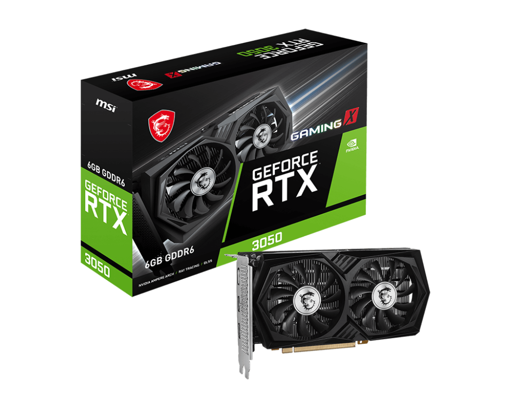 TVIDEO MSI RTX 3050 GAMING X 6G DP HDMI  96BIT GDDR6 RTX 3050 GAMING X 6G 12M DE GARANTIA