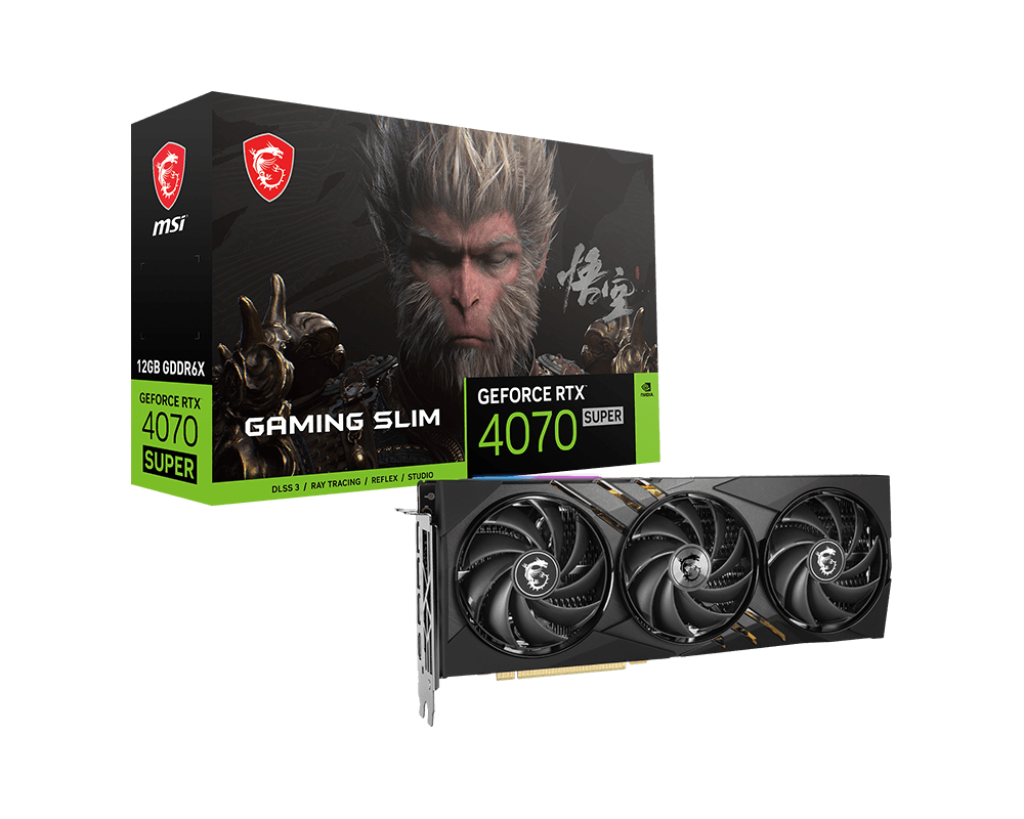 TVIDEO MSI RTX 4070 SUPER 12GB GAMING SLIM WUKONG HDMI DP RTX 4070 SUPER 12G GAMING SLIM WUKONG EDITION 12M DE GARANTIA