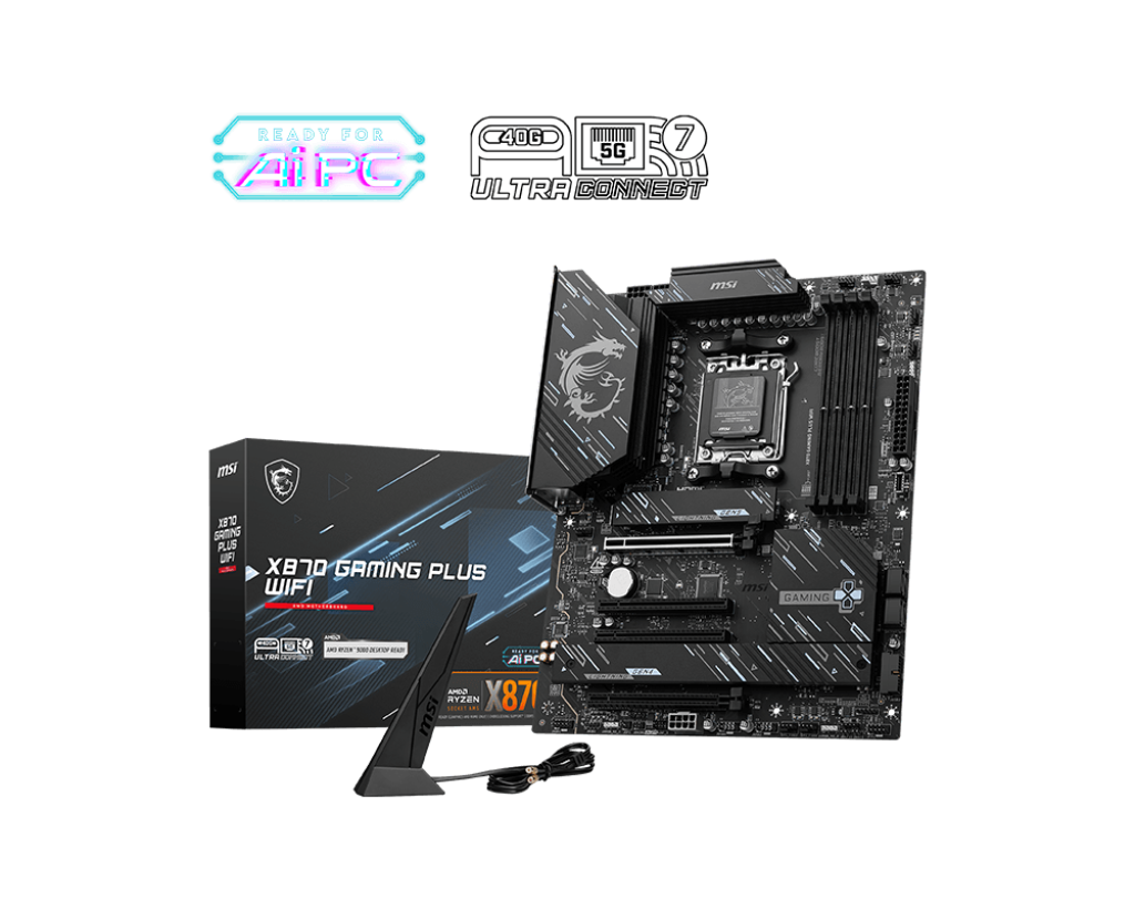 MB MSI X870 GAMING PLUS WIFI AMD DDR5 256GB ATX DP HDMI USB-C X870 GAMING PLUS WIFI 12M DE GARANTIA