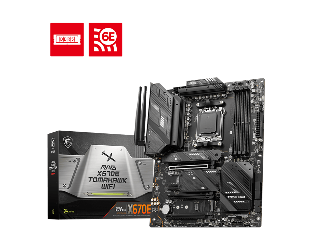 MB MSI X670E TOMAHAWK WIFI AMD DDR5 256GB ATX DP HDMI USB-C MAG X670E TOMAHAWK WIFI 12M DE GARANTIA