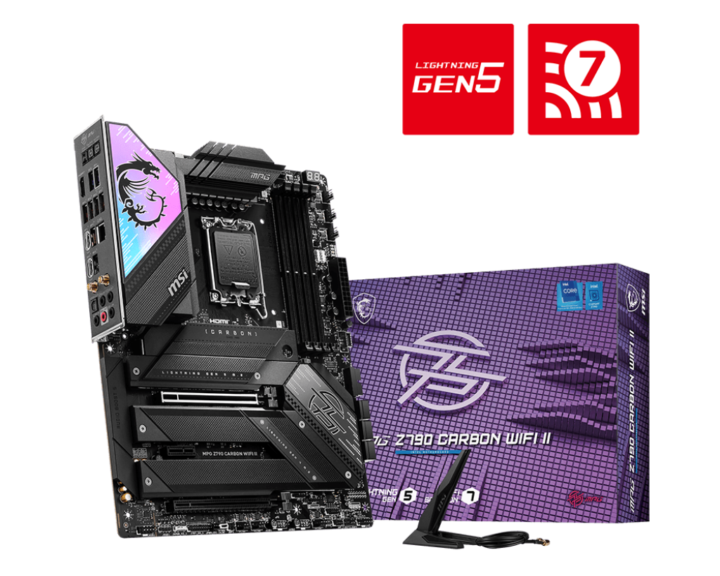 MB MSI Z790 CARBON WIFI INTEL 14VA DDR5 LGA1700 256GB ATX HDMI USB-C MPG Z790 CARBON WIFI II 12M DE GARANTIA