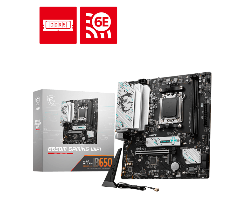 MB MSI B650M GAMING WIFI AMD DDR5 128GB M-ATX DP HDMI USB-C B650M GAMING WIFI 12M DE GARANTIA