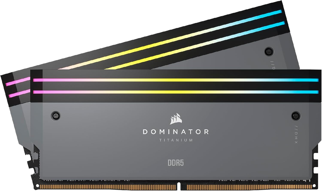 RAM CORSAIR DDR5 DOMINATOR TITANIUM 2X16 32GB 6000 GRIS RGB CMP32GX5M2B6000Z30 11M DE GARANTIA