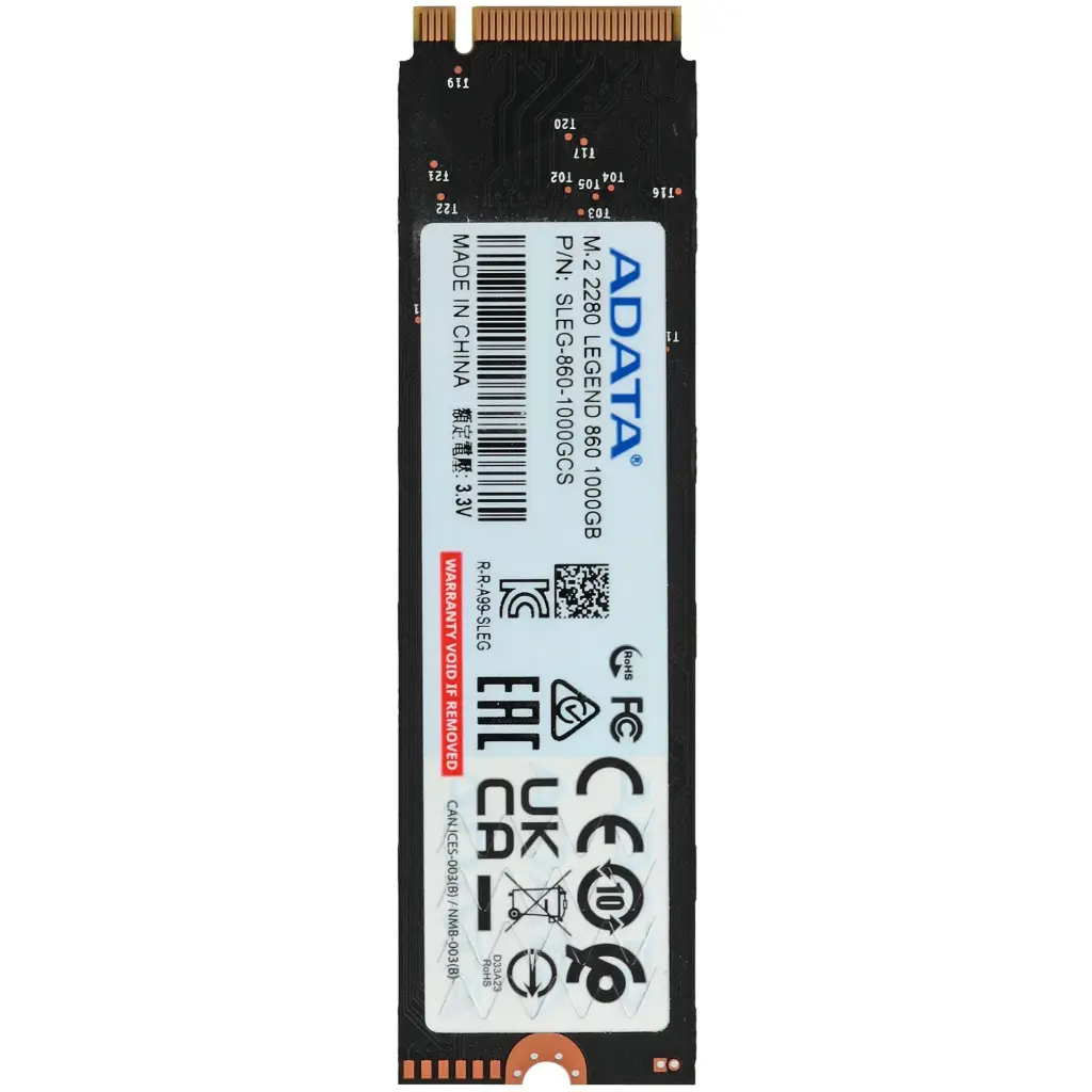 SSD ADATA LEGEND 900 1TB M.2 6000MB/5000MB SLEG-900-1000GCS 11M DE GARANTIA