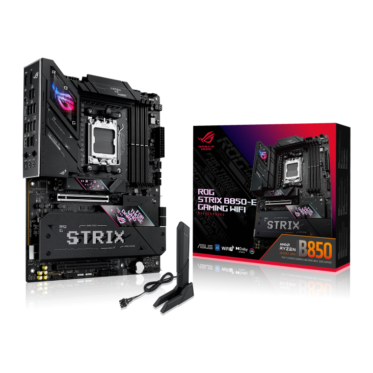 MB ASUS ROG STRIX B850-E GAMING WIFI AMD AM5 192GB DDR5 ATX  HDMI DP 90MB1J60-MVAAY0 1 AÑO DE GARANTIA