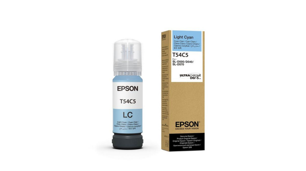TINTA EPSON T54C CIAN CLARO COM/SL-D500 T54C520 D750 70ML SIN GARANTIA