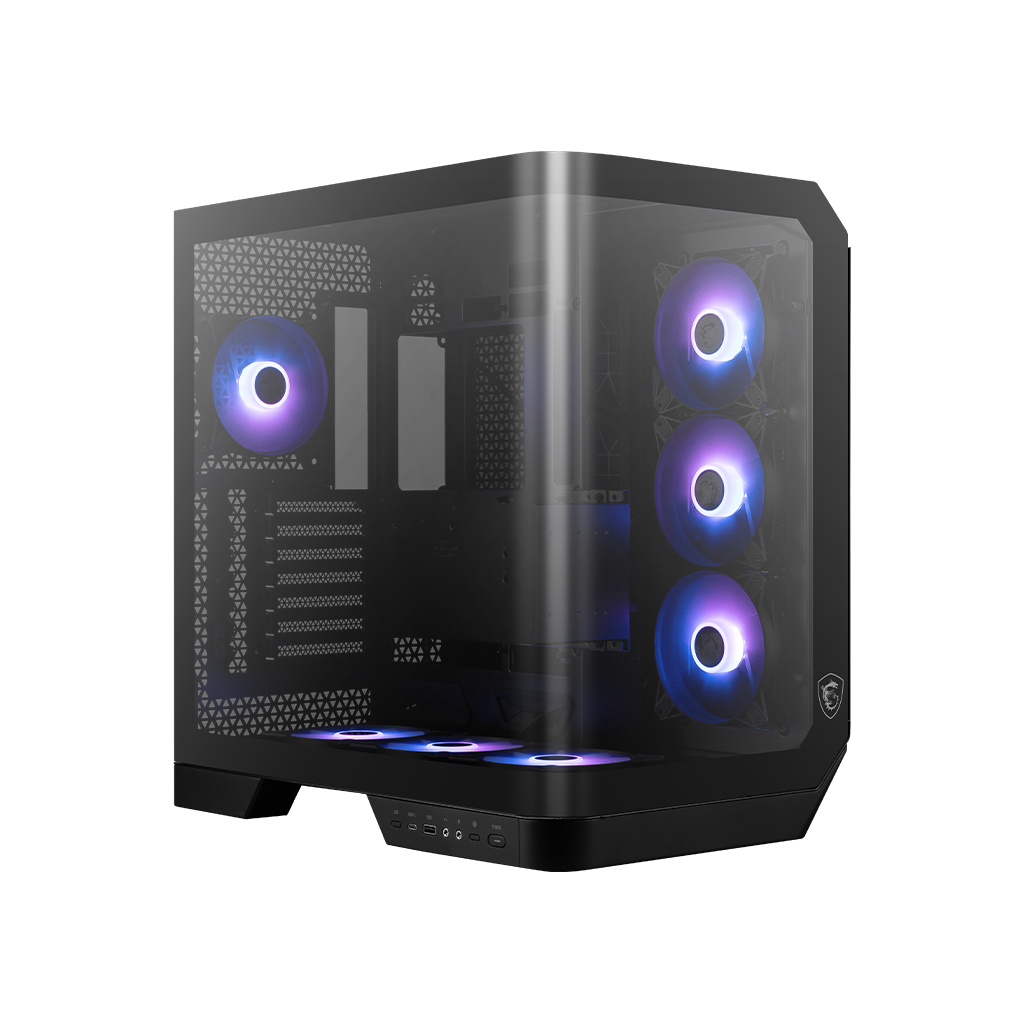 GABINETE MSI PANO 120R PZ NEGRO ARGB ATX 7VENT USB-C C/TEMPLADO S/FUENTE MAG PANO 120R PZ 11M DE GARANTIA