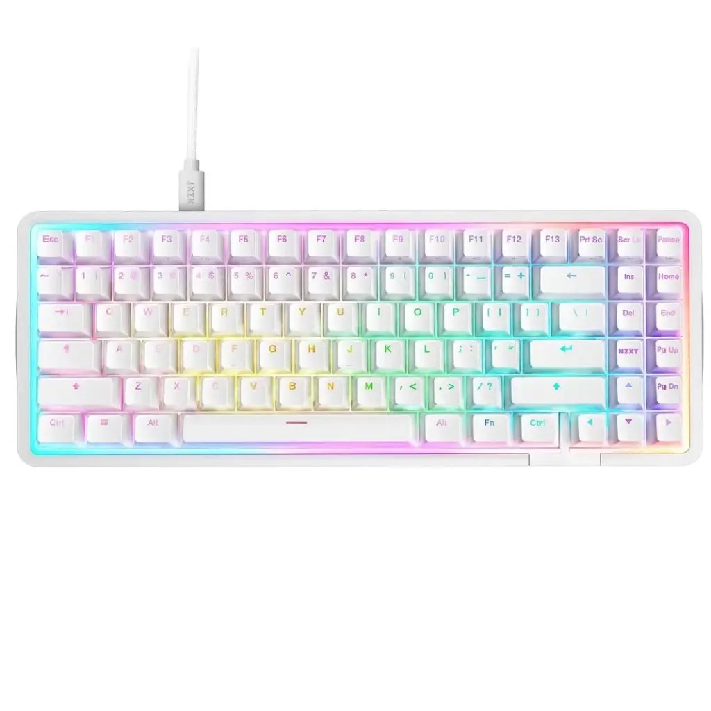 TECLADO NZXT FUNCTION ELITE MINITKL BLANCO SWITCH MAGNETICO RGB AL 75 KB-101NW-US 12M DE GARANTIA
