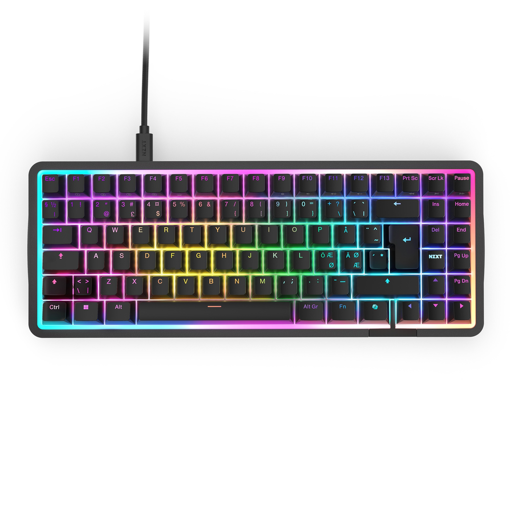 TECLADO NZXT FUNCTION ELITE MINITKL NEGRO SWITCH MAGNETICO RGB 75% KB-101NB-US 12M DE GARANTIA