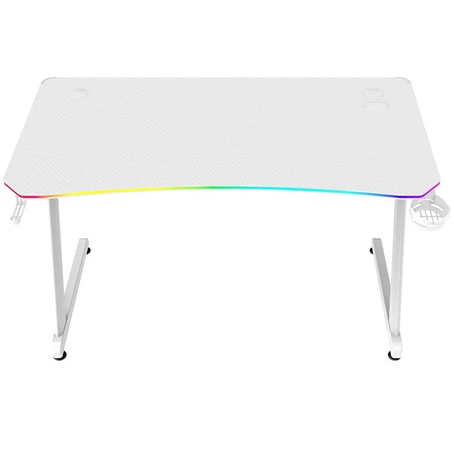 ESCRITORIO GAMER BALAM RUSH ERGONOMICO OLYMPUS SPOT GLOW PRO MRX8000 BLANCO ESTRUCTURA Z 120X60CM SOPORTA HASTA 100 KG BR-941389 06M DE GARANTIA