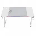 ESCRITORIO GAMER BALAM RUSH ERGONOMICO OLYMPUS SPOT GLOW MRX6000 BLANCO ESTRUCTURA Z 140X60CM SOPORTA HASTA 100 KG BR-941402 06M DE GARANTIA