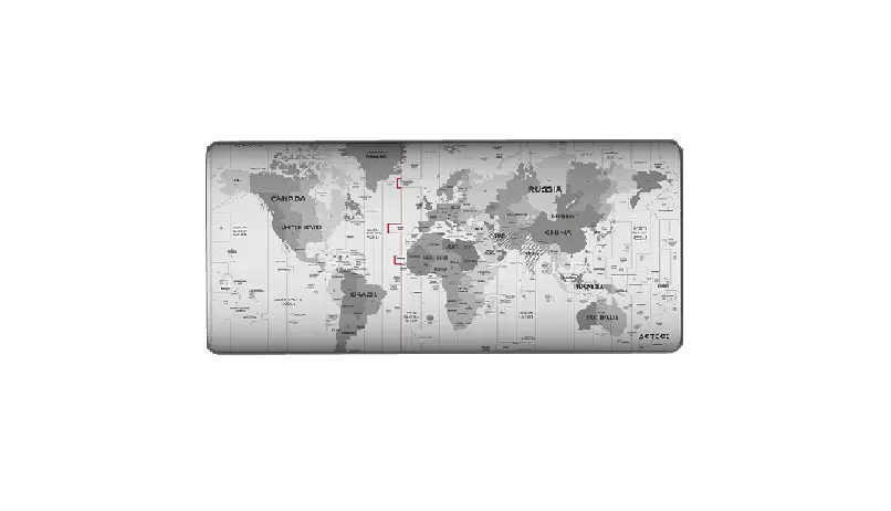 MOUSEPAD ACTECK VIBE FLOW WORLD MT494W TELA + GOMA 80X35CM DISEÑO MUNDO ADVANCED GRIS AC-941044 SIN GARANTIA
