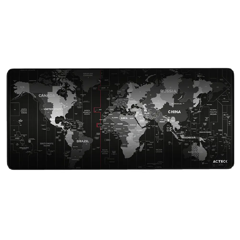 MOUSEPAD ACTECK VIBE FLOW WORLD MT494W TELA GOMA 80X35CM MUNDO ADVANCED NEGRO AC-941037 SIN GARANTIA