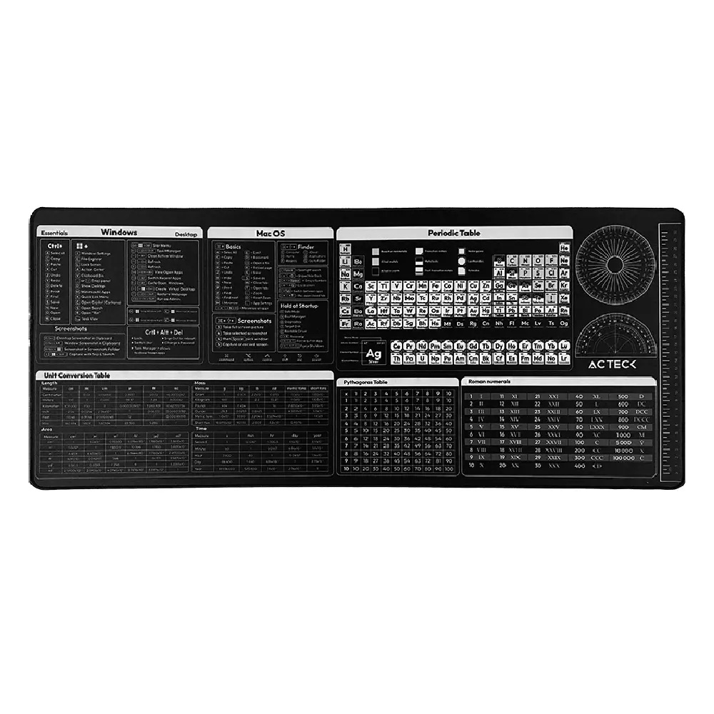 MOUSEPAD ACTECK VIBE FLOW TOOLS MT494H TELA GOMA 80X35CM HERRAMIENTAS ADVANCED NEGRO AC-941075 SIN GARANTIA