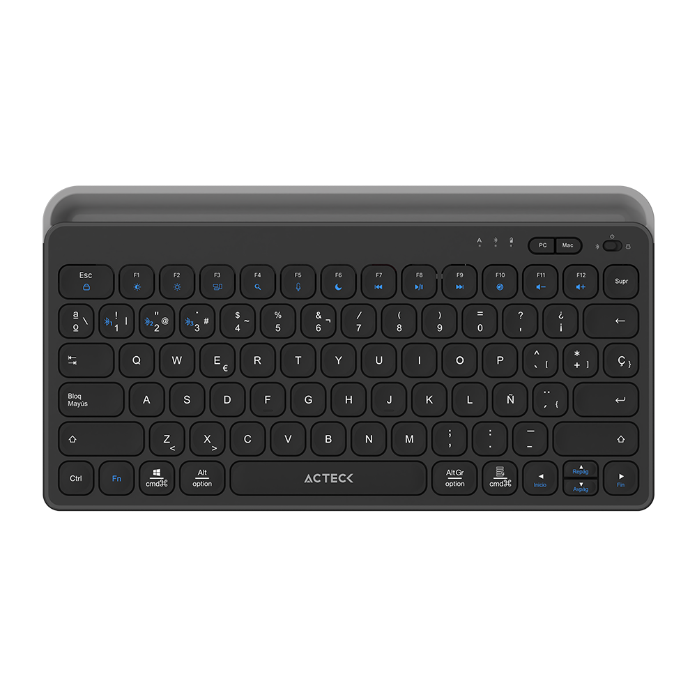 TECLADO ACTECK INSPIRE TREK TI737 NEGRO 2.4 MHZ BT RECARGABLE ELITE AC-940122 03M DE GARANTIA
