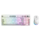 KIT 2 EN 1 USB BALAM RUSH SQUAD CONQUEST KG515 BLANCO TECLADO 85% + MOUSE 7200DPI RGB BR-940450 3M DE GARANTIA