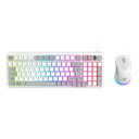 KIT 2 EN 1 USB BALAM RUSH SQUAD CONQUEST KG515 BLANCO TECLADO 85% + MOUSE 7200DPI RGB BR-940450 3M DE GARANTIA