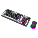 KIT 2 EN 1 WIFI BALAM RUSH SQUAD CONQUEST PRO KG525 NEGRO TECLADO 85% + MOUSE 7200DPI RGB BLUETOOTH RECARGABLE BR-940429 3M DE GARANTIA