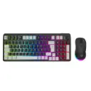 KIT 2 EN 1 WIFI BALAM RUSH SQUAD CONQUEST PRO KG525 NEGRO TECLADO AL 85/ MOUSE 7200DPI RGB BLUETOOTH RECARGABLE BR-940429 3M DE GARANTIA