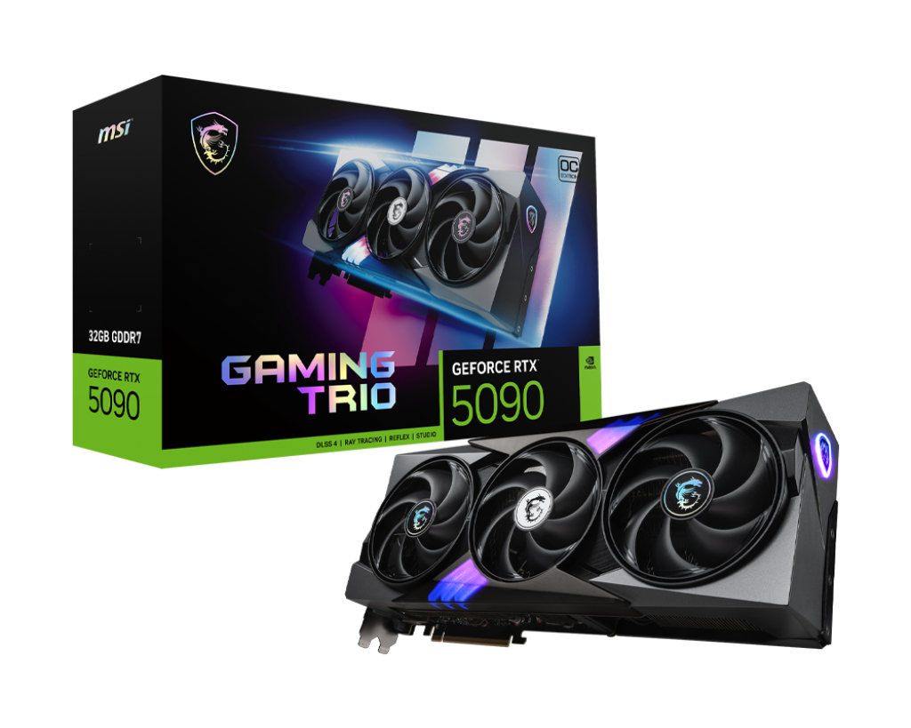 TVIDEO MSI RTX 5090 GAMING TRIO OC 32GB GDDR7 HDMI DP RGB RTX 5090 32G GAMING TRIO OC 12M DE GARANTIA