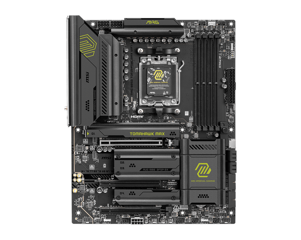 MOTHER AMD B850 TOMAHAWK MAX WIFI MSI MAG AM5 4xDDR5 256GB ATX 12M DE GARANTIA