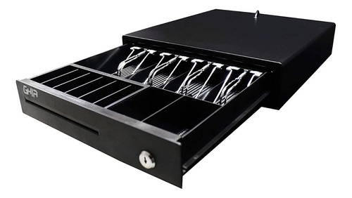 CAJON DE DINERO GHIA 4BILL 8MON GCD481 NEGRO ACERO RJ11 GARANTIA DIRECTO CON FABRICANTE