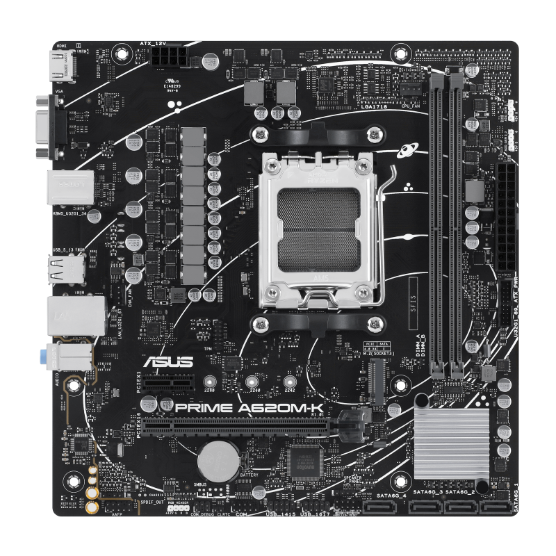 MOTHER AMD A620M-K AM5 ASUS PRIME 2xDDR5 96GB M-ATX 90MB1F40-M0EAY0 1AÑO DE GARANTIA 