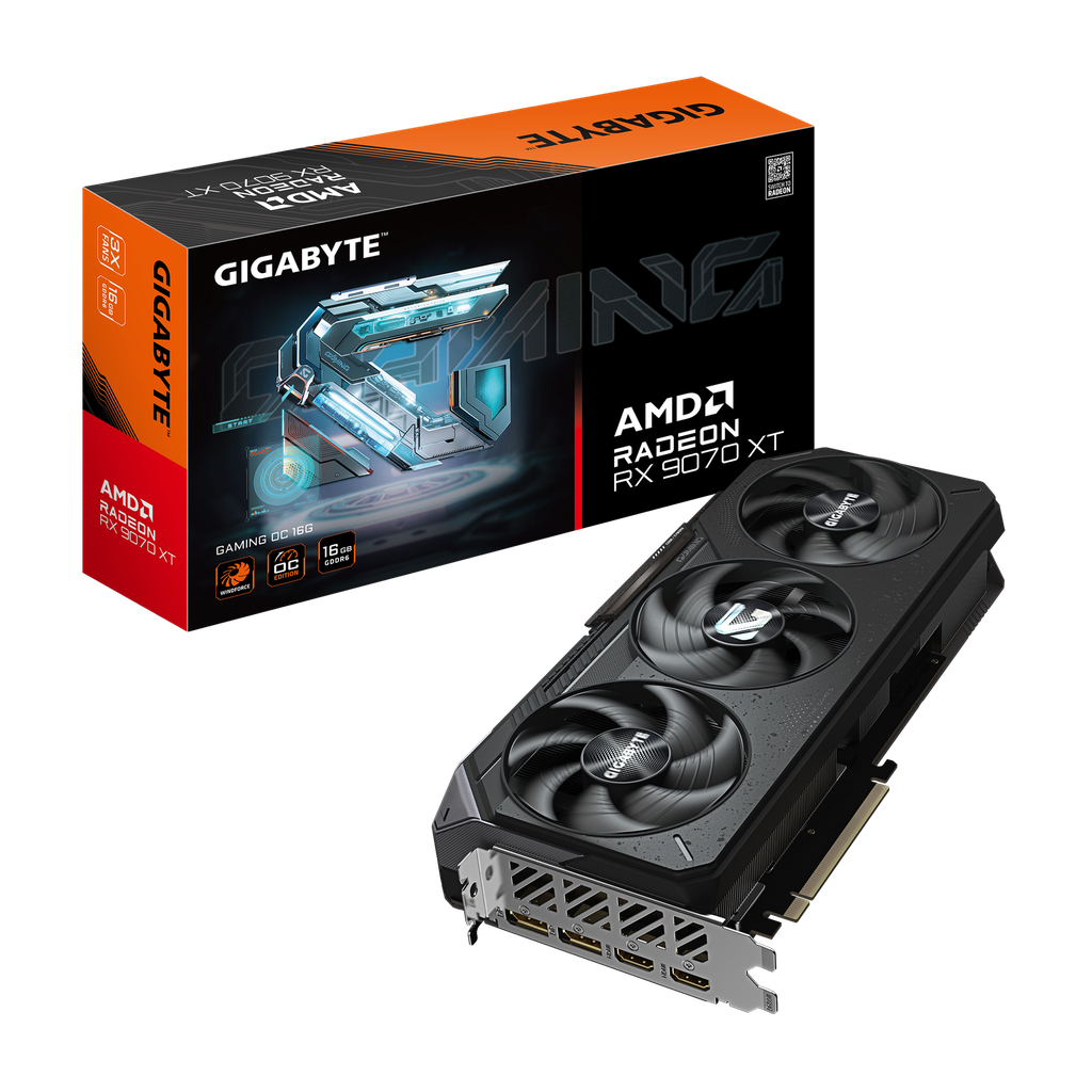 TVIDEO GIGABYTE RX9070 XT GAMING OC 16GB 256BIT GDRR6 GV-R9070XTGAMING OC-16GD 11M DE GARANTIA