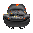 SILLON COUGAR OVERLORD BLACK/ORANGE RECLINABLE GIRATORIO 3MOVLORB.0001 SIN GARANTIA