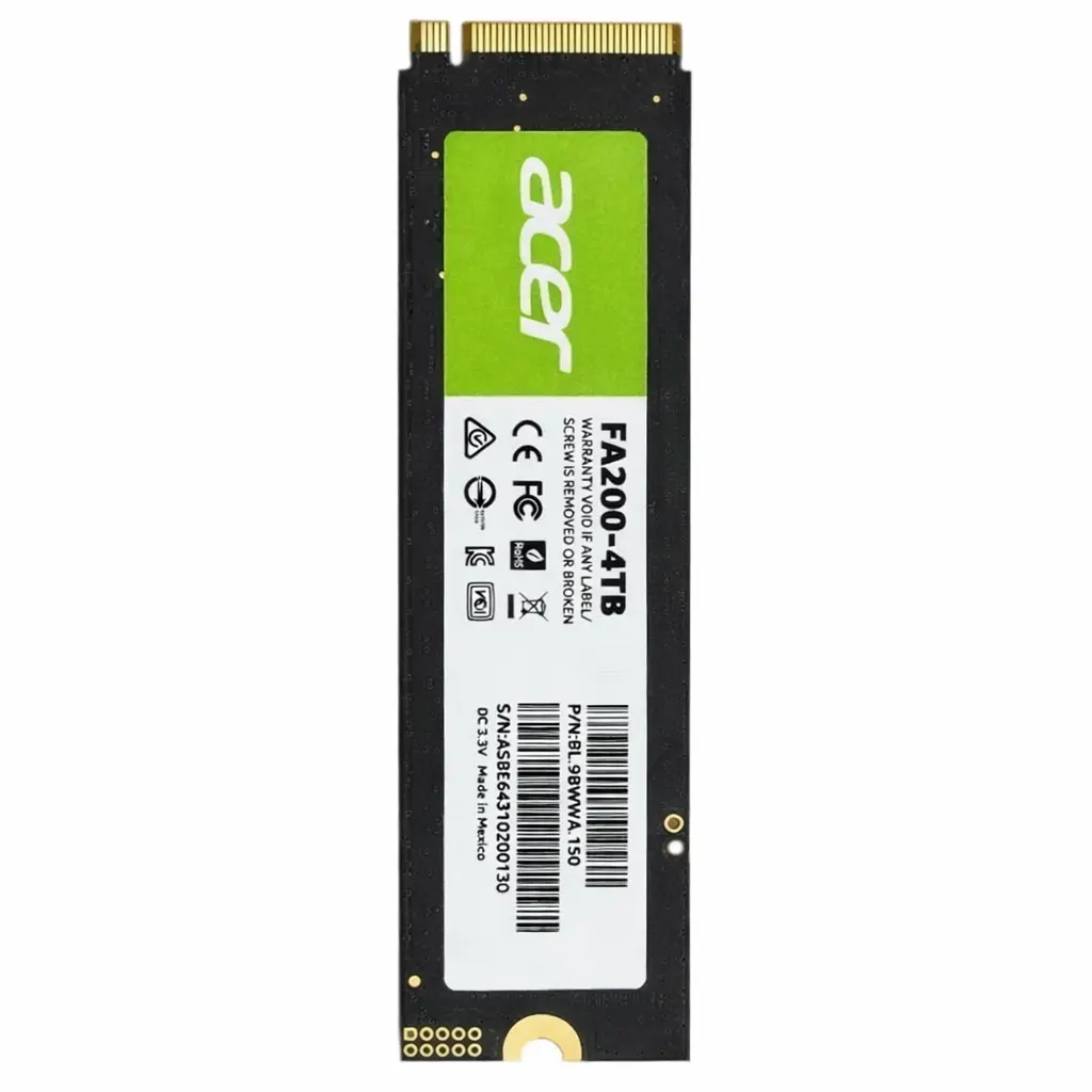 SSD ACER FA200 4TB M.2 7100/61000MB/S NVME4.0 BL.9BWWA.150 12M DE GARANTIA