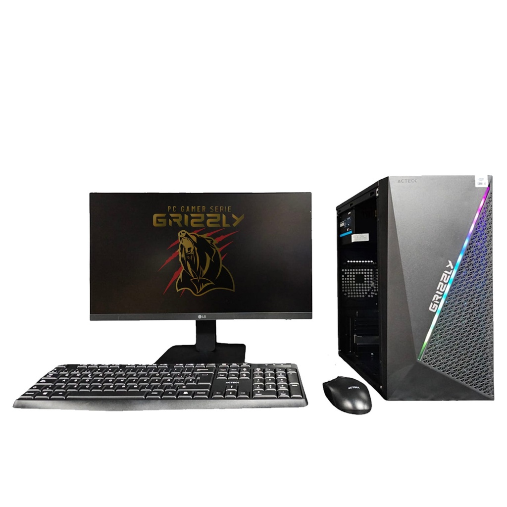 PC GRIZZLY INTEL CORE I3 4.3GHZ 16GB SSD 480GB MONITOR 22" KIT 2 EN 1 WIFI PG-INTEL076 1 AÑO DE GARANTIA