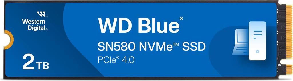 SSD WD BLUE SN580 NVME 2TB PCIE 4.0 M.2 WDS200T3B0E 12M DE GARANTIA