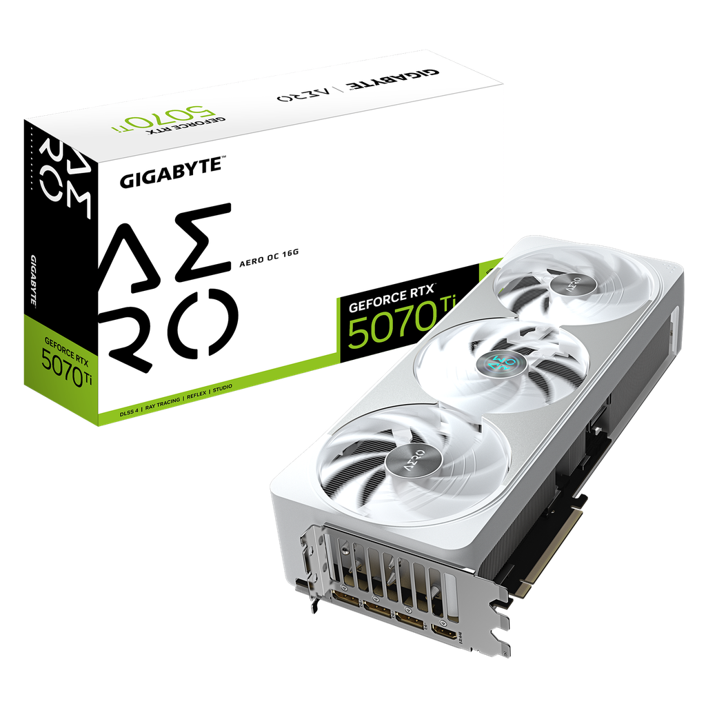 TVIDEO GIGABYTE RTX5070 TI AERO OC 16GB 256BIT GDDR7 GV-N507TAERO OC-16GD 11M DE GARANTIA