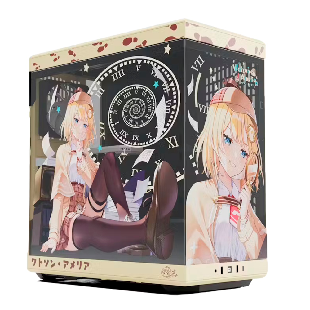 GABINETE HYTE Y40 AMELIA WATSON BUNDLE M-ATX S/FUENTE CRISTAL AMARILLO CS-HYTE-Y40-AME 11M DE GARANTIA