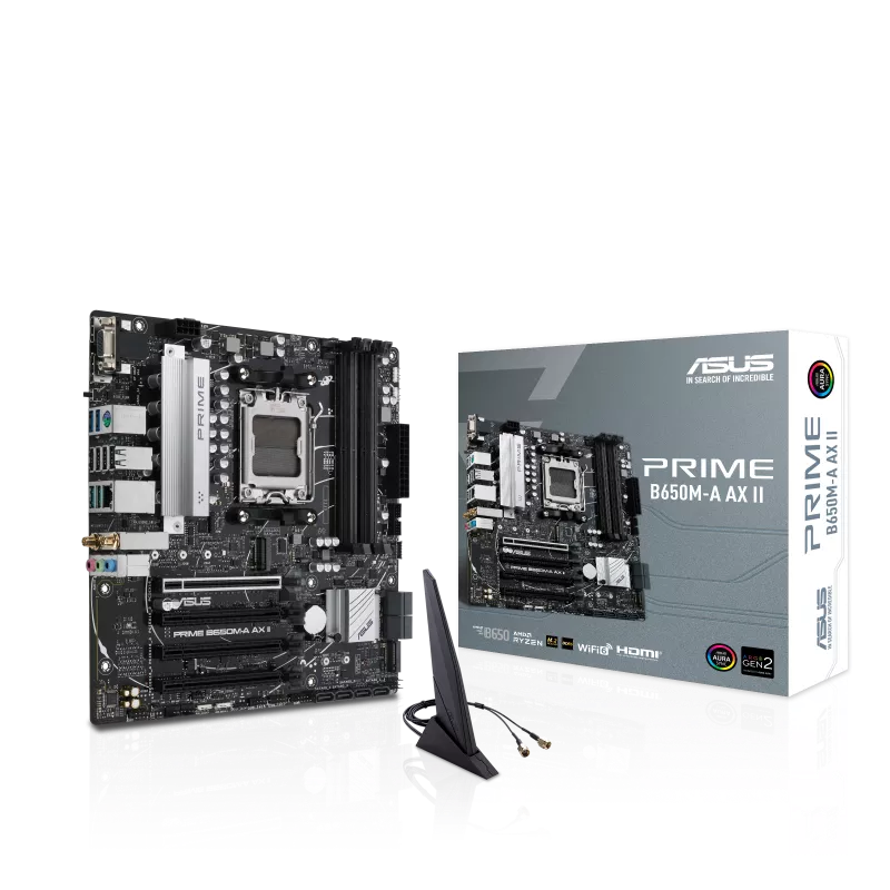 MB ASUS PRIME B650M-A AX II CSM AM5 DDR5 MICRO ATX VGA HDMI DP 90MB1ED0-M0EAYC 1AÑO DE GARANTIA