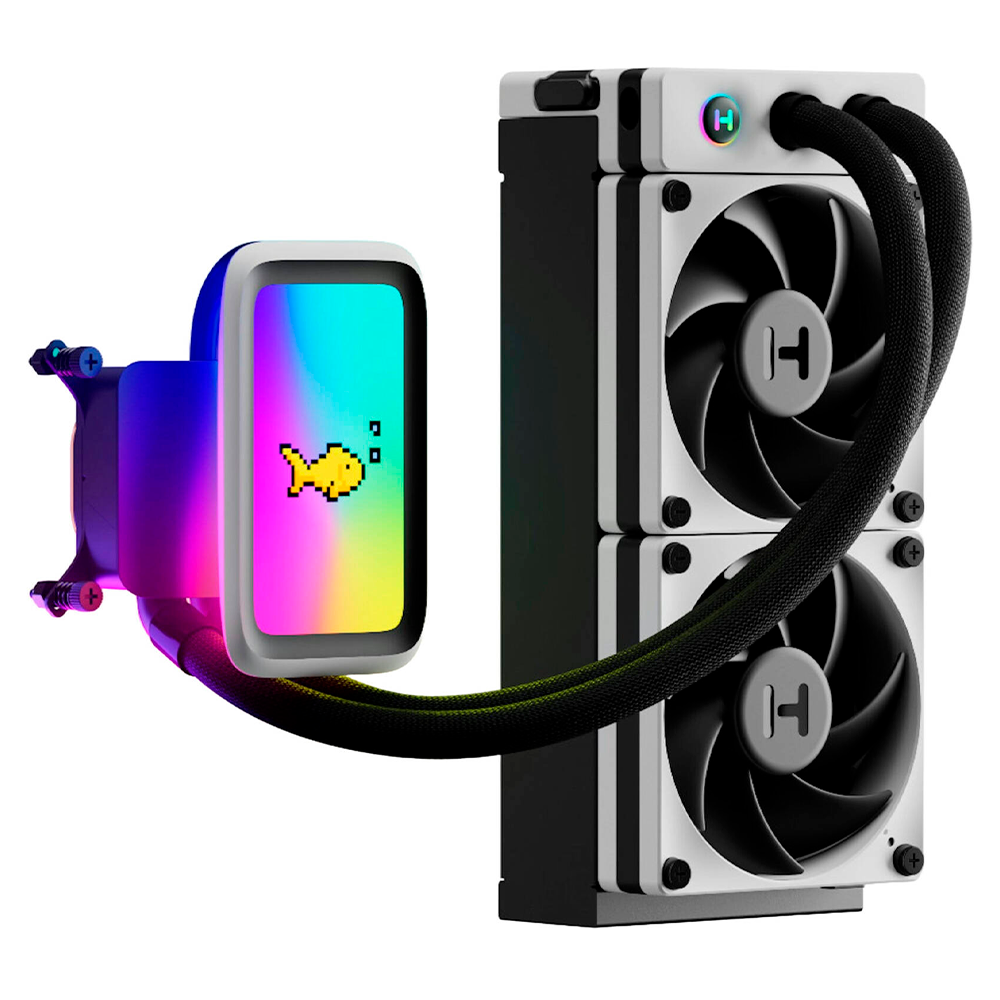 ENFRIAMIENTO HYTE THICC Q60 LCD RGB 240MM LGA 1700 AM5 FAN-HYTE-Q60-BW 11M DE GARANTIA
