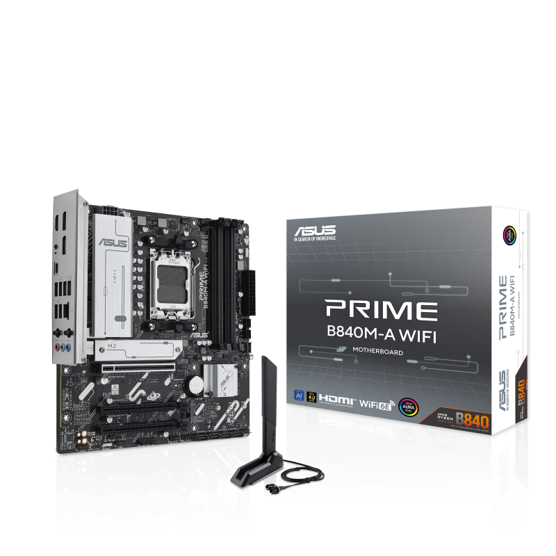 MOTHER AMD B840M-A WIFI ASUS PRIME AM5 4xDDR5 256GB M-ATX 90MB1J20-M0EAY0 1AÑO DE GARANTIA