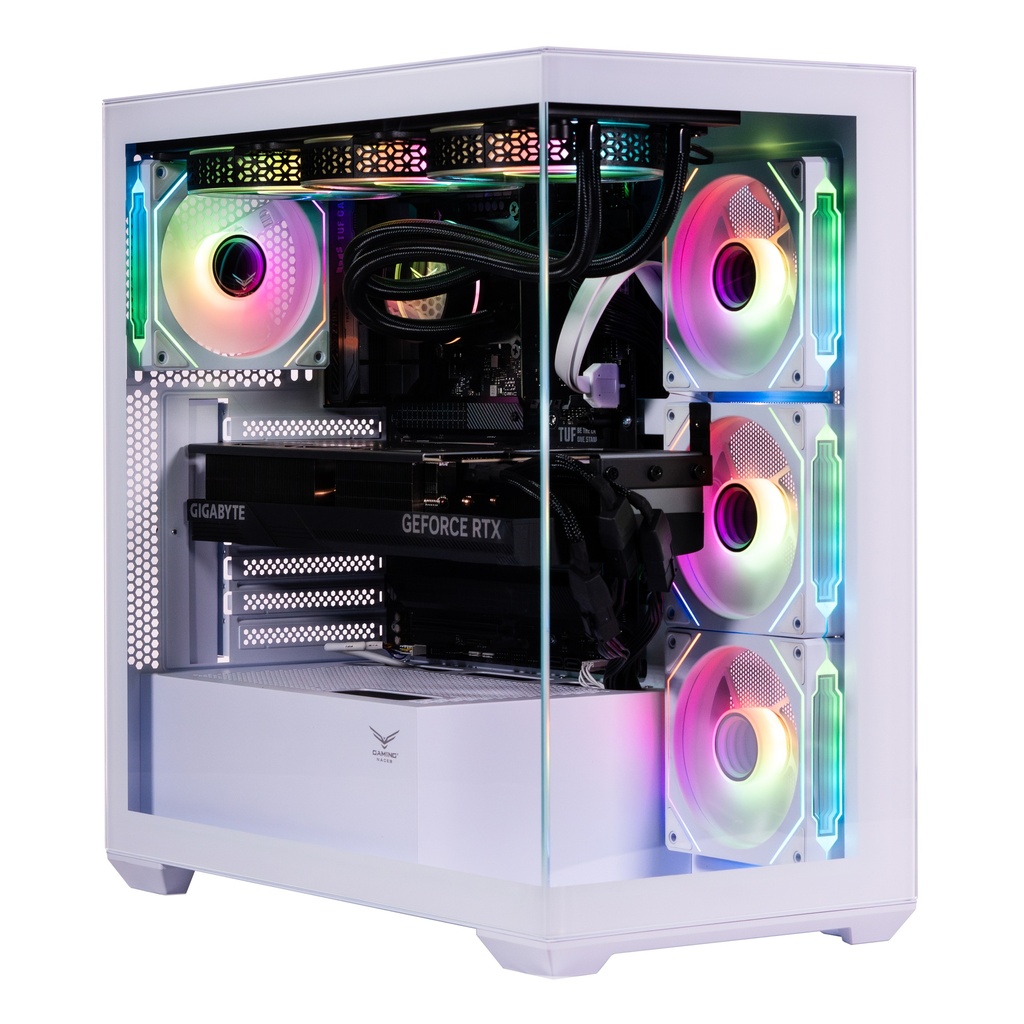GABINETE NACEB NEBULA GAMER M-ATX ARGB 4VENT S/FUENTE CRISTAL BLANCO NA-0637B 11M DE GARANTIA