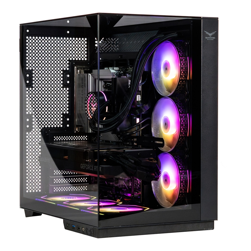 GABINETE NACEB IRIS GAMER M-ATX ARGB 4VENT S/FUENTE CRISTAL NEGRO NA-0639 11M DE GARANTIA