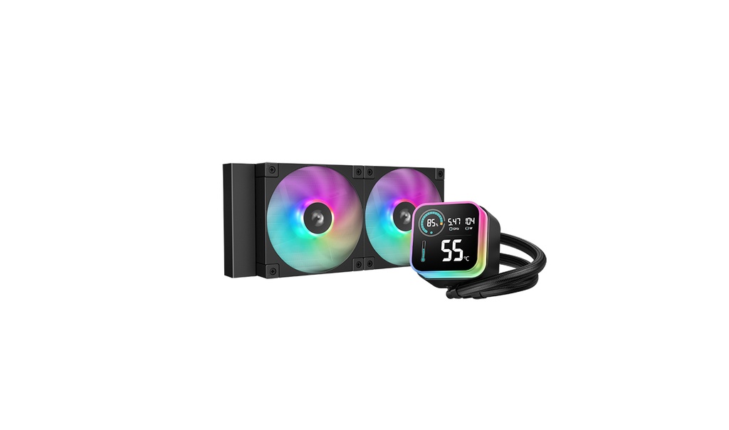 ENFRIAMIENTO DEEPCOOL LQ240 NEGRO 240MM LGA1700/AM5 R-LQ240-BKLSMW-G-1 11M DE GARANTIA