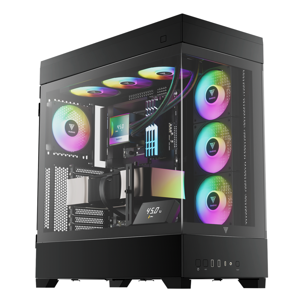 GABINETE GAMDIAS ATLAS P1 NEGRO ATX ARGB S/FUENTE CRISTAL GD-ATLAS P1 11M DE GARANTIA