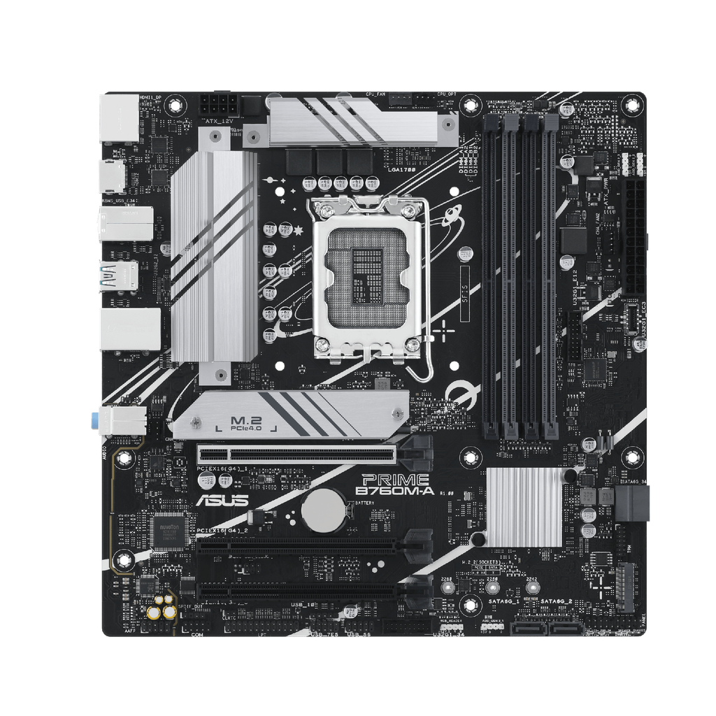 MOTHER INTEL B760M-A-CSM ASUS PRIME LGA1700 4xDDR5 192GB M-ATX 90MB1EK0-M0EAYC 12M DE GARANTIA